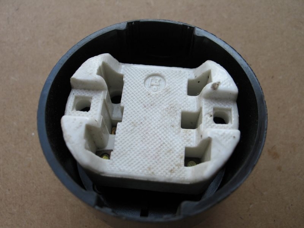 Ausschalter Bakelit, rund, Aufputz, schwarz, unbenutzt, #94*