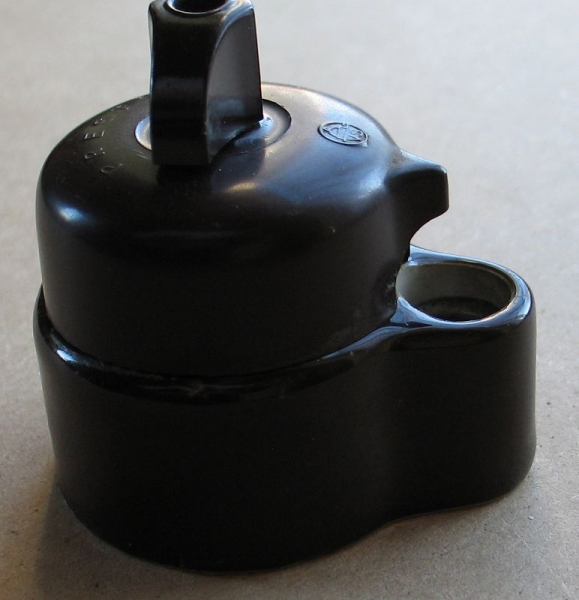 Wechselschalter, Drehschalter, PRESTO, dunkel, 20-er Jahre, #93