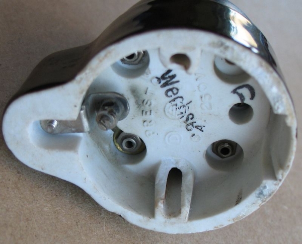 Wechselschalter, Drehschalter, PRESTO, dunkel, 20-er Jahre, #93