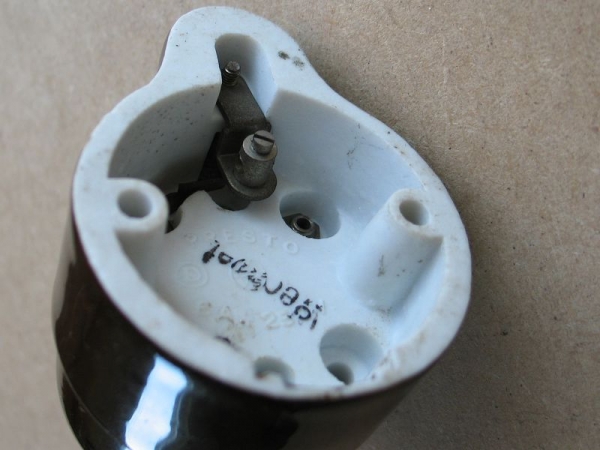 Wechselschalter, Drehschalter,  PRESTO, dunkel, 20-er Jahre, unbenutzt, #94